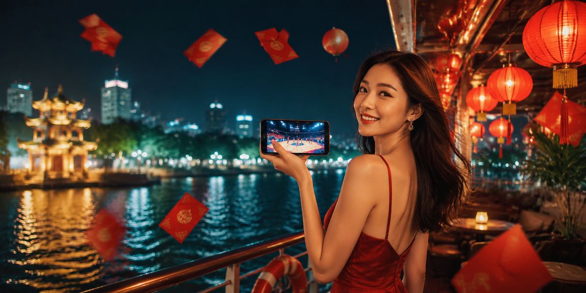 Người dùng Hà Nội theo dõi cá cược bóng rổ trong không gian đèn lồng truyền thống