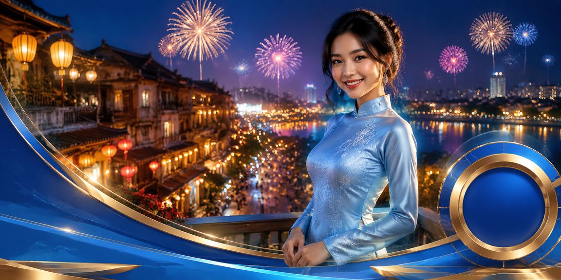 Người dùng Hà Nội mặc áo dài truy cập nền tảng cá cược casino trên thiết bị di động
