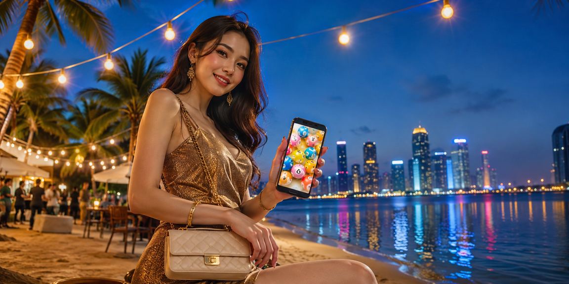 Người chơi xổ số trực tuyến tại bãi biển Phú Quốc qua điện thoại